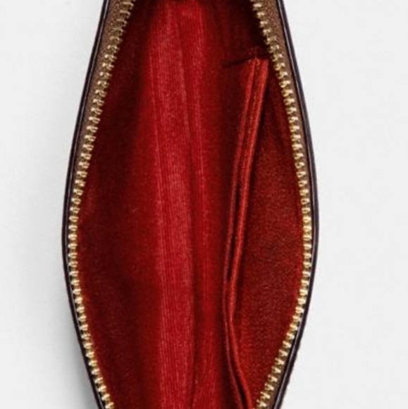 Coach Corner Zip Wristlet Apple Print - Picture 2 of 7